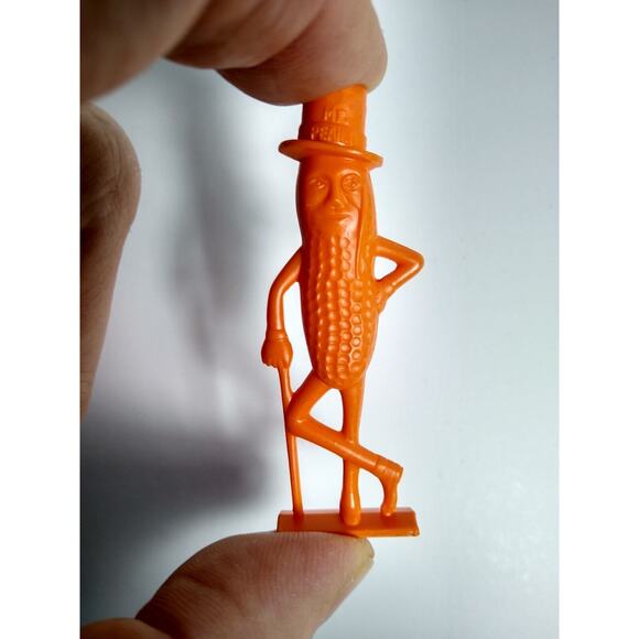 Planters Mr. Peanut Orange Toy Whistle Original Plastic Figure 1950s Vintage - Picture 5 of 5